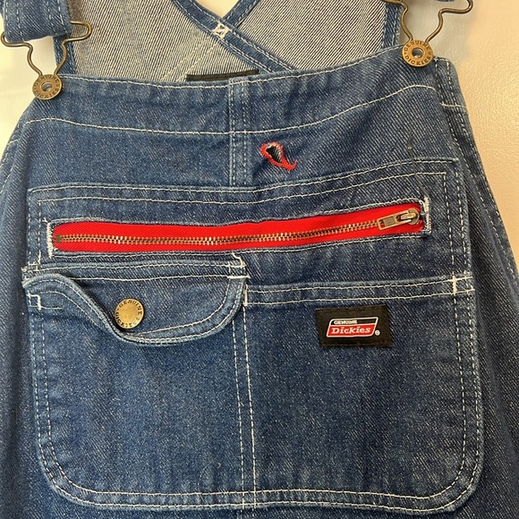 Dickies Blue Denim overalls with Red Label size large. - Picture 4 of 15